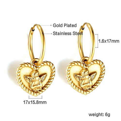 Luxusteel-Boucles D'oreilles Créoles En Acier Inoxydable Pour Femme, Pendentif En Forme De Cuir Oral Elu Carré, Vert Et Blanc, Cadeaux