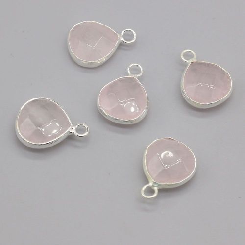 Pendentif En Pierre Naturelle Quartz Rose, Perles Amples, Artisanat, Bricolage, Collier, Bracelet, Boucles D'oreilles, Accessoires De Bijoux, Fabrication De Cadeaux