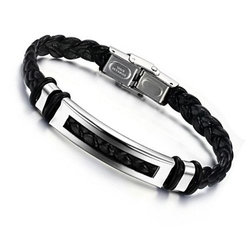 Luxusteel-Bracelet En Cuir Véritable Pour Homme, Acier Au Titane, Structure De Dégager, Bracelets Et Bracelets, Cadeau Pour Meilleur Ami, Bijoux De Fête