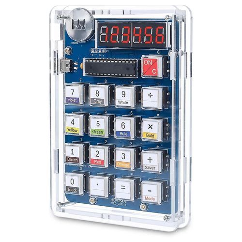 Kit de pratique de soudage, kit de calculatrice de bricolage à 6 chiffres Calculatrice de bureau alimentée par USB/batterie Kit électronique de projet de soudage
