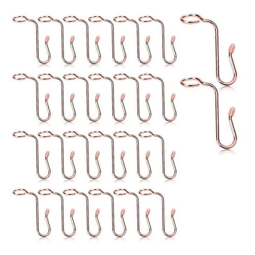 50PCS Cintre Connecteur Crochets Cintre Extender Crochets Connecteur de Cintre Stable pour Cintres Or Rose