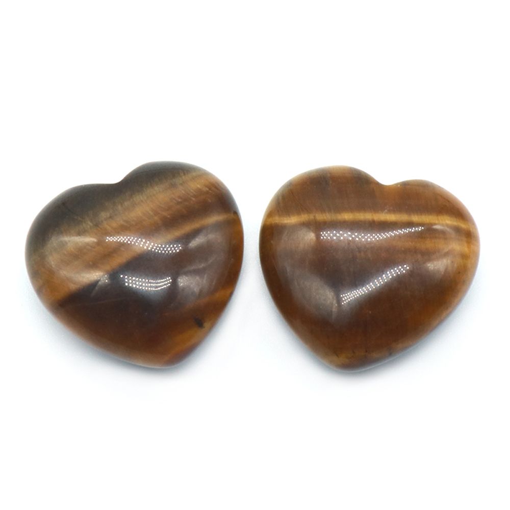 Collier En Agate Indienne Non Poreuse, Bijou Naturel En Forme De C¿Ur, Pendentif ¿Il De Tigre, Artisanat Fait À La Main, Accessoires, 25mm