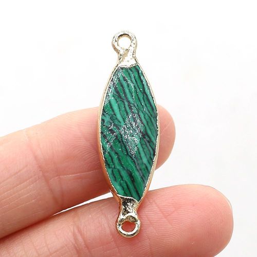 Bracelet En Pierre Naturelle Pour Femmes 11x35mm, Améthyste, Malachite, Connecteur, Artisanat, Accessoires De Bijouterie