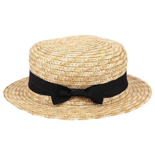 Mignon Enfant Filles Chapeau De Paille Chapeau De Papillon Chapeau De N?ud Enfants Brim Beach Été Boisancier Ruban Rond Plat Top Fe
