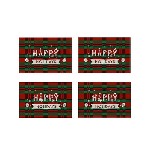 Sets De Table De Noël, Sets De Table Résistants À La Chaleur De Noël Pour Table À Manger, Sets De Table En Lin De Coton Pour Vacances A