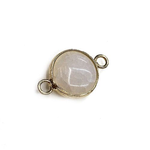Connecteur D'agate Ronde En Pierre Naturelle, 1 Pièce, Artisanat Fait À La Main, Rétro, Mature, Bracelet, Bijoux, Accessoires, Fabrication De Cadeaux