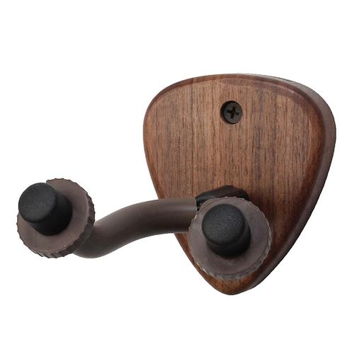 Mur Guitare Cintre Crochet Base En Bois Banjo Basse Acoustique Guitare Électrique Manche Titulaire Support Avec Pick Fente, B