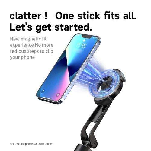 Perche À Selfie Magnétique Et Trépied De Bureau Stable : Support De Téléphone Polyvalent Pour Des Prises De Vue Parfaites