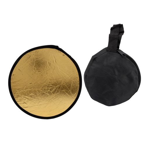 Réflecteur de lumière à disque rond 2 en 1 doré et argenté de 11,8 pouces pour la photographie - Accessoire d'éclairage polyvalent
