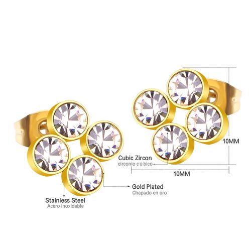 Luxusteel-Boucles D'oreilles À Tige En Acier Inoxydable Cz Pour Femmes Et Filles, Document Doré, Zircon Cubique Contre-Indiqué, Piercing 147 Us Géométrique, Cadeaux Minimalistes