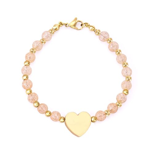Luxusteel-Bracelets En Cristal De Coeur Blanc Pour Femmes, Bracelets En Acier Inoxydable, Bijoux Pour Filles