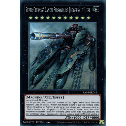 Yu Gi Oh Ra03 Fr041 Super Cuirassé Canon Ferroviaire Juggernaut Liebe Super Rare