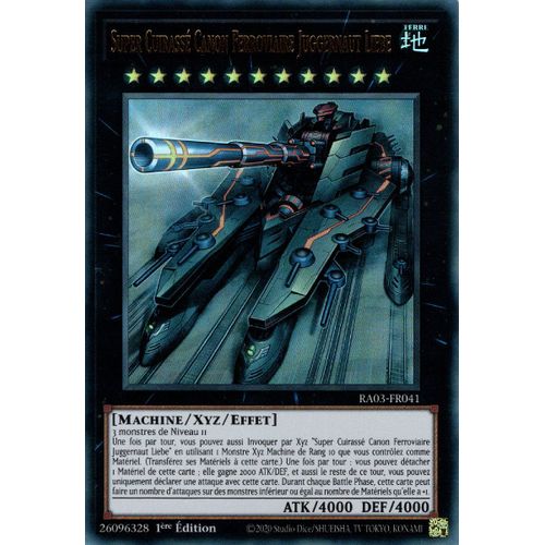 Yu Gi Oh Ra03 Fr041 Super Cuirassé Canon Ferroviaire Juggernaut Liebe Ultra Rare