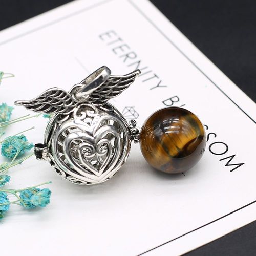 Collier En Pierre Naturelle Semi-Précieuse, Pendentif Rond En Forme De C¿Ur De Pêche, Accessoires De Boucles D'oreilles Pour Femmes, Diy, 27x31mm