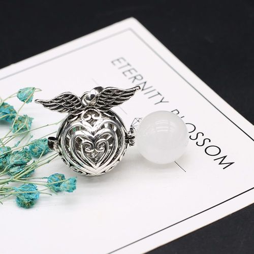 Collier En Pierre Naturelle Semi-Précieuse, Pendentif Rond En Forme De C¿Ur De Pêche, Accessoires De Boucles D'oreilles Pour Femmes, Diy, 27x31mm