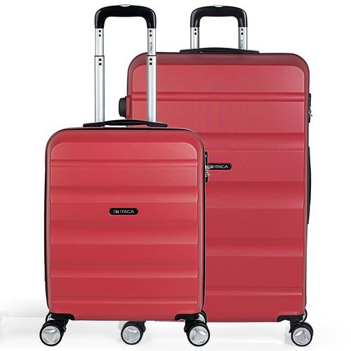 Jeu De 2 Valises De Transport Rigides 4 Chariots Double Roues ABS. 2 Tailles: Petite Cabine Et Grand XL. Dur Confortable Renforcé Et Léger. Marque De Qualité Et Garantie. T71617