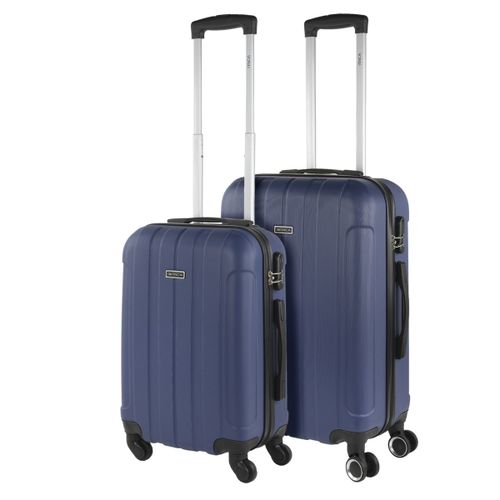 Set De 2 Valises Rigides Chariot 4 Roues 55/65 Cm ABS. Résistant Et Léger. Poignées De Cadenas. Ryanair Et Medium À Faible Cabine. Étudiant 771115