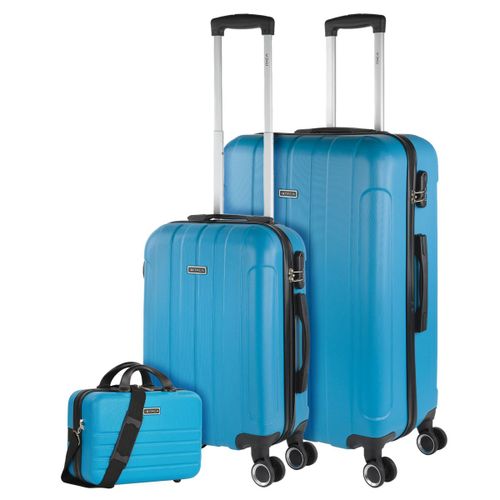 Maletas De Viaje ITACA. Juego Maletas 4 Ruedas - Juego De Maletas De Viaje - Juego Maletas De Viaje Ligeras. Candado De Combinacion 771117B