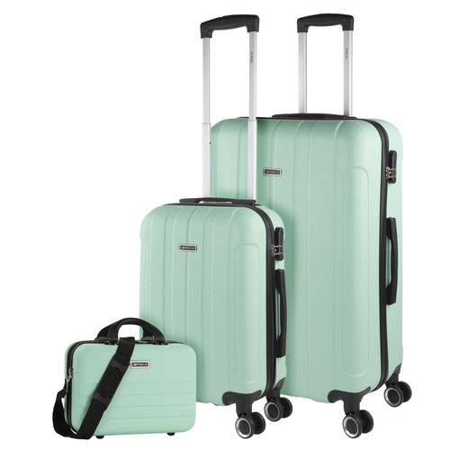 Maletas De Viaje ITACA. Juego Maletas 4 Ruedas - Juego De Maletas De Viaje - Juego Maletas De Viaje Ligeras. Candado De Combinacion 771117B