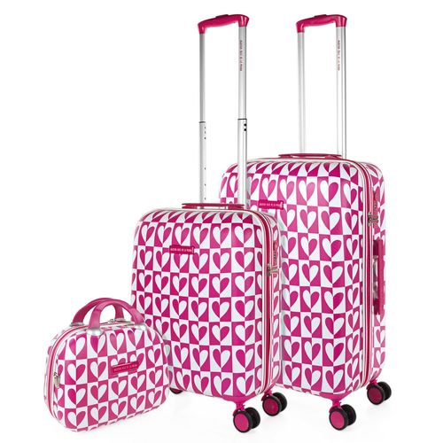 Maletas De Viaje De La Firma AGATHA RUIZ DE LA PRADA. Juego Maletas 4 Ruedas - Juego De Maletas De Viaje - Juego Maletas De Viaje Ligeras. Candado De Combinacion 134200B
