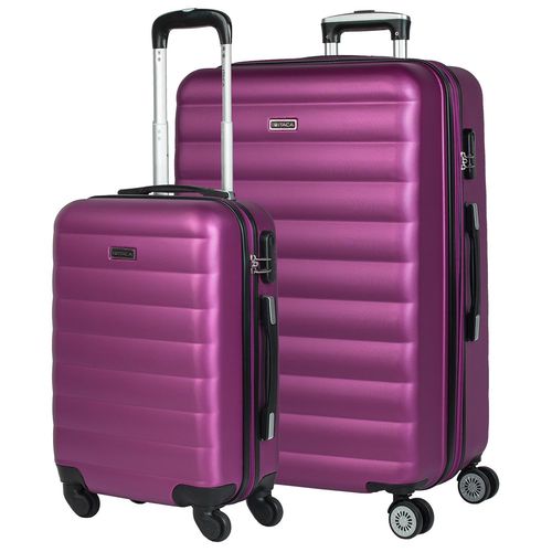 Lot De 2 Valises De Voyage 4 Chariots Double Roues ABS. 2 Tailles: Small 55, Large Extensible 75. Dur Dur Dur Et Léger. Haute Qualité. Beau Design 71217