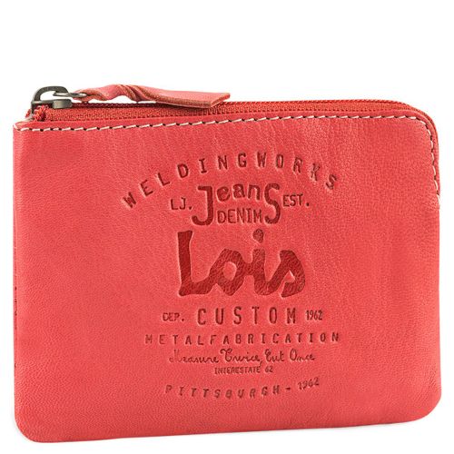 Pochette Porte-Monnaie Unisexe Cuir Véritable Avec Fermeture Éclair Et Porte-Clés Intérieur Avec Anneau. Poche Extérieure Zippée 11002