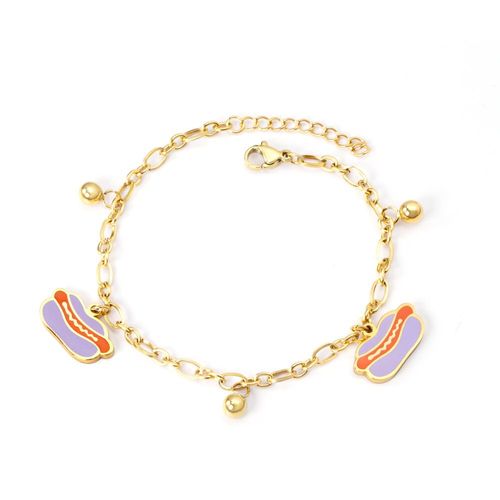Luxusteel-Bracelet Mauvais ¿Il Bleu En Acier Inoxydable Pour Femme, Clip, Lien Cubain, Bijoux Bling, Cadeau À La Mode