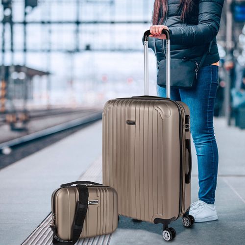 Maletas De Viaje Medianas - Maleta Mediana 4 Ruedas - Maletas Medianas De Material ABS Resistentes Y Ligeras - Maleta De Viaje 20Kg, 65Cm - Maleta Viaje Rígida T71560B