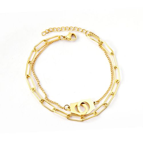 Luxusteel-Bracelet Mauvais ¿Il Bleu En Acier Inoxydable Pour Femme, Clip, Lien Cubain, Bijoux Bling, Cadeau À La Mode