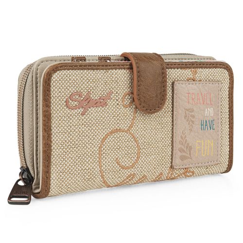 Carteras De Mujer - Monedero Mujer Grande. Cartera Mujer Con Cierre Central De Cremallera - Cartera Mujer Piel Sintetica - Monedero Mujer Grande 318316