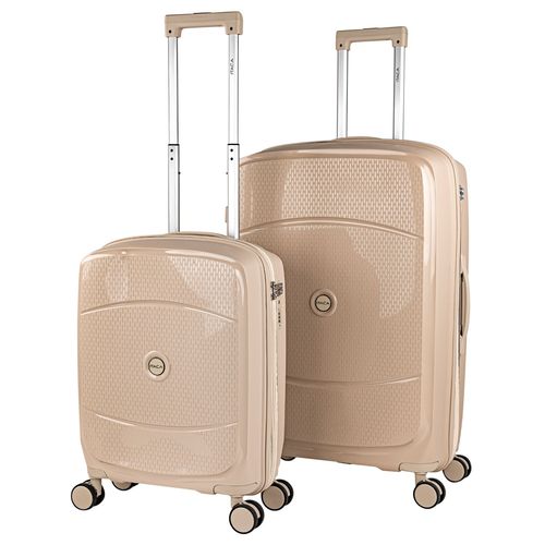 Ensemble De 2 Sacs De Voyage Rigides Avec Roues Doubles En Polypropylène Avec Verrou TSA, Léger Et Résistant, Cabine Et Grande Taille 760217