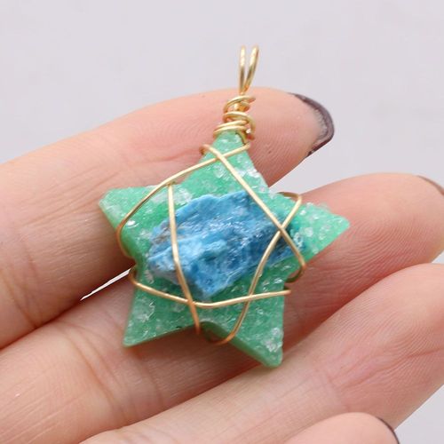 Résine Multicolore Naturelle En Forme D'étoile, Pendentif Mignon, Artisanat Fait À La Main, Bricolage, Collier, Bracelet, Boucle D'oreille, Accessoires De Bijoux, Fabrication De Cadeaux