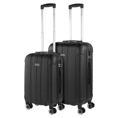 Set De 2 Valises Rigides Chariot 4 Roues 55/65 Cm ABS. Résistant Et Léger. Poignées De Cadenas. Ryanair Et Medium À Faible Cabine. Étudiant 771115