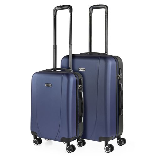 Set De 2 Valises De Voyage Rigides 4 Roues Trolley ABS. Résistantes Et Légères. Poignée 2 Anses Et Cadenas. Petite Et Moyenne. 71115
