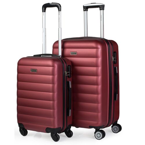 Set De 2 Valises De Voyage Rigides 4 Roues Trolley ABS. Extensibles Résistantes Et Légères. Poignée 2 Anses Et Cadenas. Petite Et Moyenne. 71215