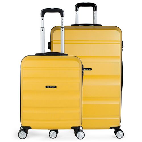 Jeu De 2 Valises De Transport Rigides 4 Chariots Double Roues ABS. 2 Tailles: Petite Cabine Et Grand XL. Dur Confortable Renforcé Et Léger. Marque De Qualité Et Garantie. T71617