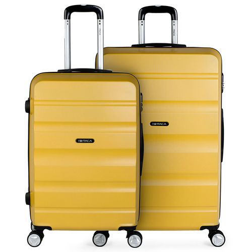 Set De 2 Valises Rigides De Voyage 4 Roues Trolley ABS. Poignée 2 Anses Et Cadenas. Résistantes Et Légères. Moyenne Et Grande. T71616