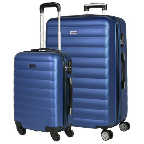Lot De 2 Valises De Voyage 4 Chariots Double Roues ABS. 2 Tailles: Small 55, Large Extensible 75. Dur Dur Dur Et Léger. Haute Qualité. Beau Design 71217