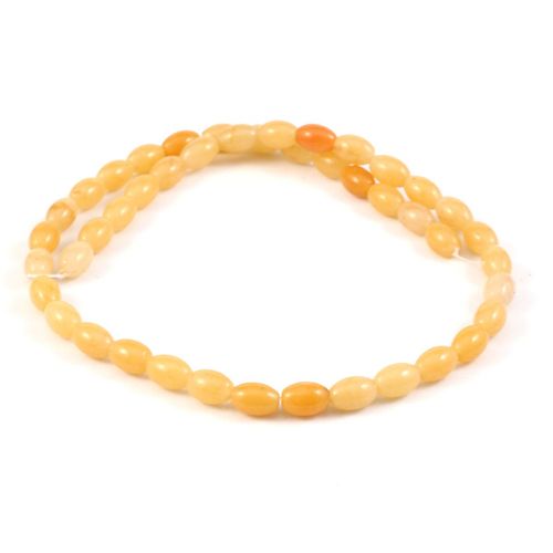 Aventauckland Adt Perlé Pour Bracelet De Bricolage, Pierre Naturelle, Perle De Riz, Jaune, Elin, Vert, 9x6mm, Collier De Bijoux De Direction