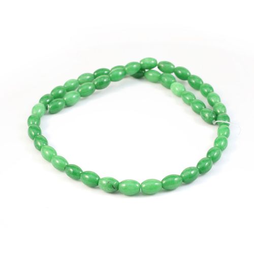Aventauckland Adt Perlé Pour Bracelet De Bricolage, Pierre Naturelle, Perle De Riz, Jaune, Elin, Vert, 9x6mm, Collier De Bijoux De Direction