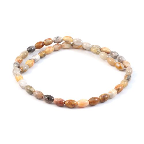 Aventauckland Adt Perlé Pour Bracelet De Bricolage, Pierre Naturelle, Perle De Riz, Jaune, Elin, Vert, 9x6mm, Collier De Bijoux De Direction