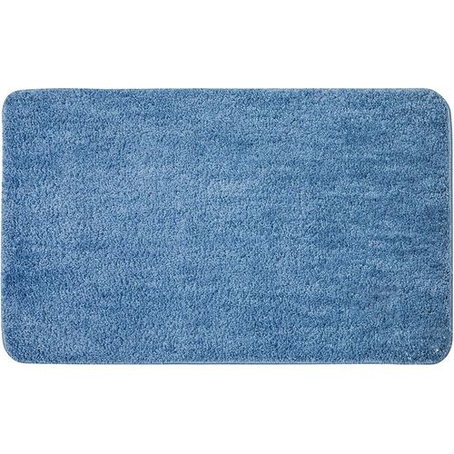 Tapis De Toilette Antid¿¿rapant Tapis Absorbant Tapis Moelleux Microfibre Forme De U Bleu 50X50Cm