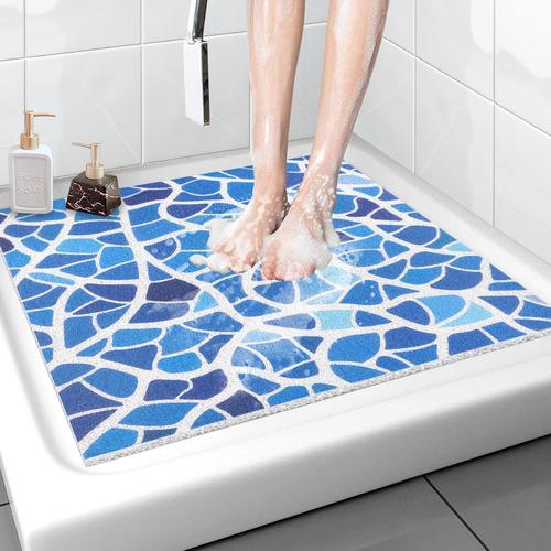 Tapis De Douche Antid¿¿rapant - 100 X 40 Cm - Doux Et Confortable - Avec Trous De Drainage - En Pvc Et Uffa - Pour Baignoire, Douche Et Zones Humides - S¿¿chage Rapide