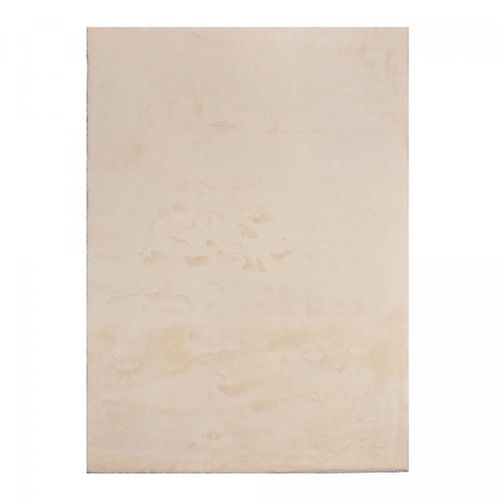 Tapis Salon 200x200 Lyn10 Lavable Beige Uni, Tapis Shaggy À Longs Poils