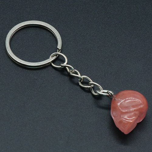 Pierres Précieuses Personnalisées En Forme D'oeil De Tigre, Quartz, Tête De Mort Britannique, Pendentif De Sac, Cadeau De Fête D'anniversaire, Nouvelle Collection, Offre Spéciale