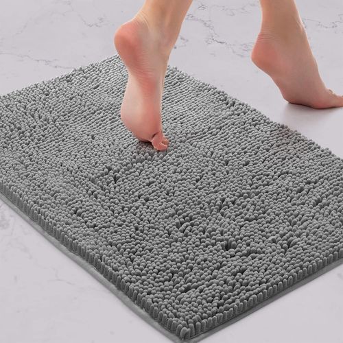 Hunter Lot De 2 Tapis De Bain Luxueux Vert : Tapis Chenille Pelucheux, Antid¿¿Rapant, Tapis De Toilette En Forme De U, Tapis De Toilette Hirsute En Microfibre De 2,5 Cm, Ensemble Carr¿¿ Incurv¿¿ (50,8 X