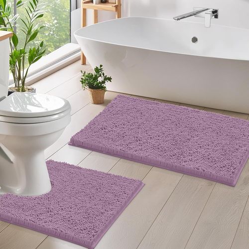 Tapis De Bain-Tapis De Salle De Bain Douche En Peluche Extra-Doux, Mat¿¿Riau En Microfibre Chenille 1 ``, Tapis De Bain Shaggy Super Absorbant |Vert Kelly|20 X 30