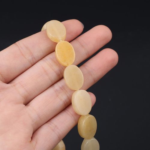 Perles Ovales En Pierre Naturelle, 15 Perles, Malaisiennes, Vertes, Aventauckland, Adt, Pour Le Bricolage De Bijoux De Direction, Collier Et Bracelet