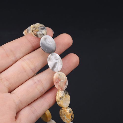 Perles Ovales En Pierre Naturelle, 15 Perles, Malaisiennes, Vertes, Aventauckland, Adt, Pour Le Bricolage De Bijoux De Direction, Collier Et Bracelet