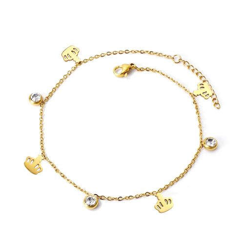 Luxusteel-Bracelet En Acier Inoxydable Pour Femme, Dainty Gold Document, Crystal Evil Eyes, Tree Life, Hamsa Hand Elephant Charm, Joon Hand